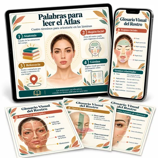 Mockup del bono 02: Glosario Visual del Rostro