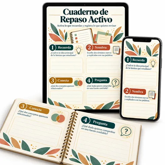Mockup del bono 03: Cuaderno de Repaso Activo